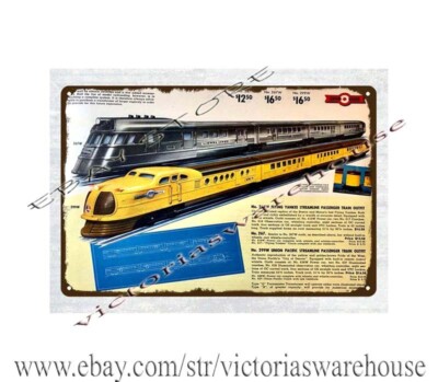 Lionel 1939 train Model Railroad railway toy metal tin sign cool art for sale