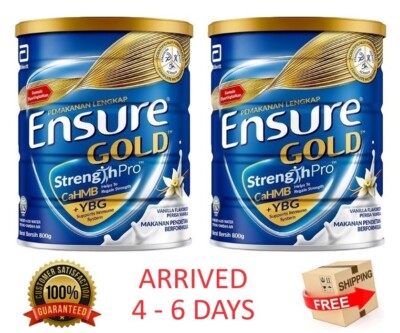 Abbott EnsureGold Milk Powder Vanilla Flavored 800g - 2 Cans Express Shipping