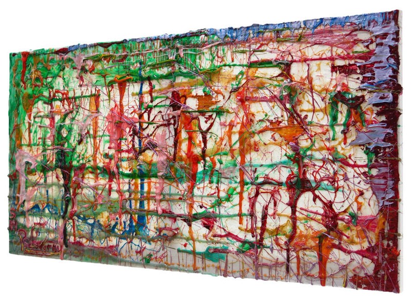 ORIGINAL ACRYLIC█PAINTING█VINTAGE█IMPRESSIONISM█ART REALIST ABSTRACT LANDSCAPE A