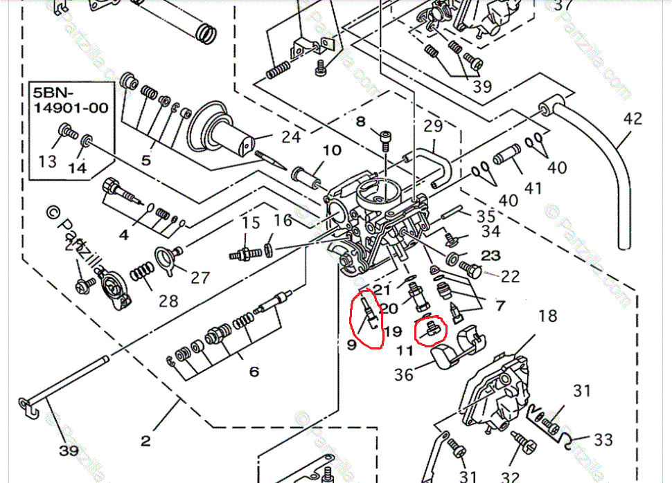 YAMAHA XVS650 XVS 650 V-STAR Carburetor stage 5 Jet kit 25 PILOT 102.5 MAIN