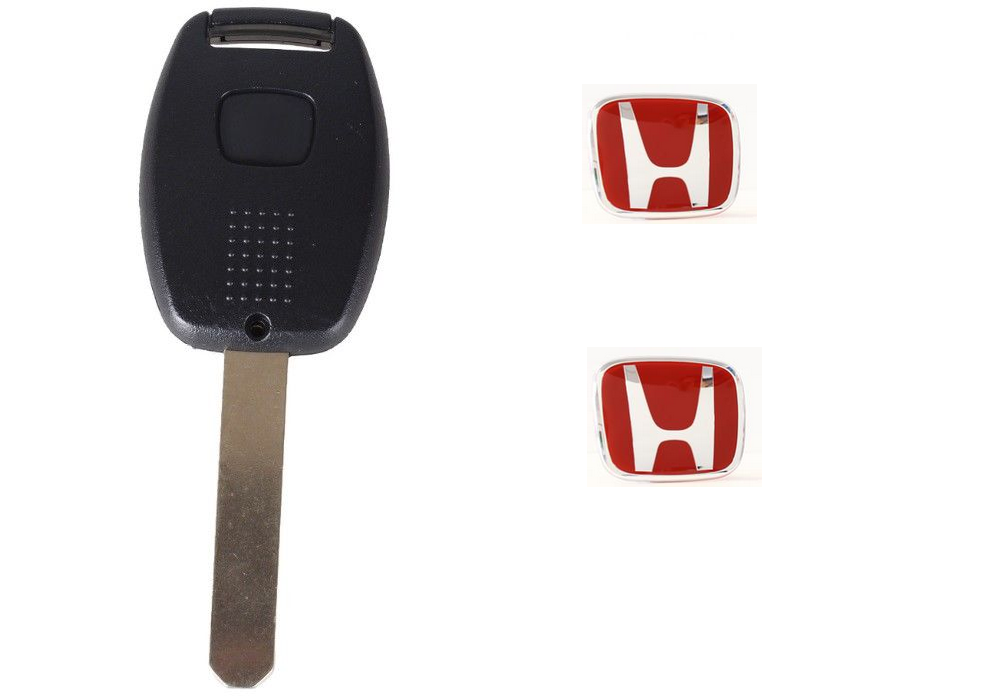 For 2 Pieces 14mm Keychain Emblem Sticker Logo Logo Badge Red Honda Ebay