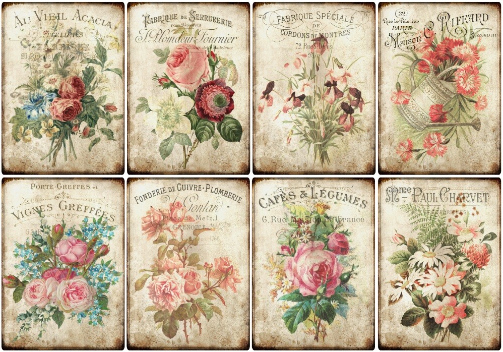 Decoupage-Bastelpapier-Softpapier-Serviettentechnik-Vintage-Nostalgie-12386
