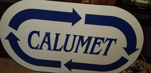 calumet Refinery Sign Authentic / Wolf Head