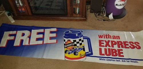 AUTHENTIC SUNOCO OIL & LUBE SIGN BANNER APPROX 10ftTBY3FT ORIGINALpromo rare