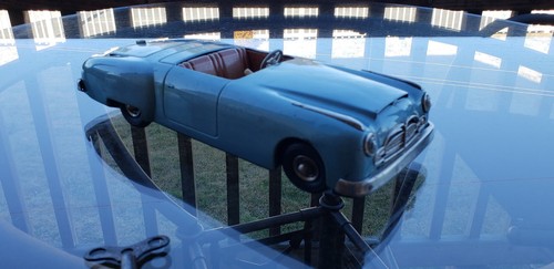 1950 Tin Toy  JNF Neuhierl Cabriolet Packard Car Gigant with windup / head light