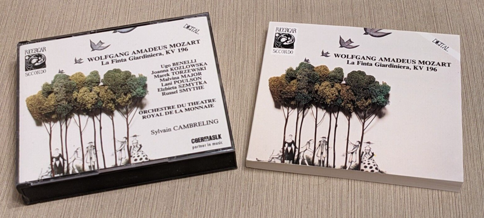Mozart - La Finta Giardiniera, Benelli, Kozlowska, Cambreling. 3xCD Box Set France Ricercar Secondo RIS 066045-47 Mozart - La Finta Giardiniera, Benelli, Kozlowska, Cambreling. 3xCD Box Set France Ricercar Secondo RIS 066045-47