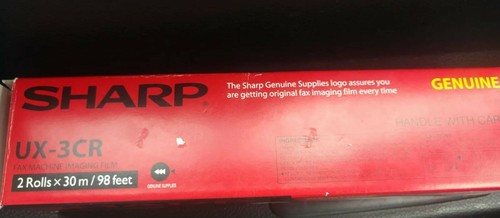 Sharp  Fax Machine Imaging Film UX-3CR New In Package 2 Rolls