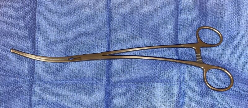 Codman 37-1095 Glover Classic Curved Surgical Clamp 8"