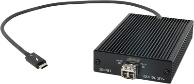 Solo 10G Thunderbolt 3 to SFP+ 10 Gigabit Ethernet Adapter (SFP+ [SR] Included)