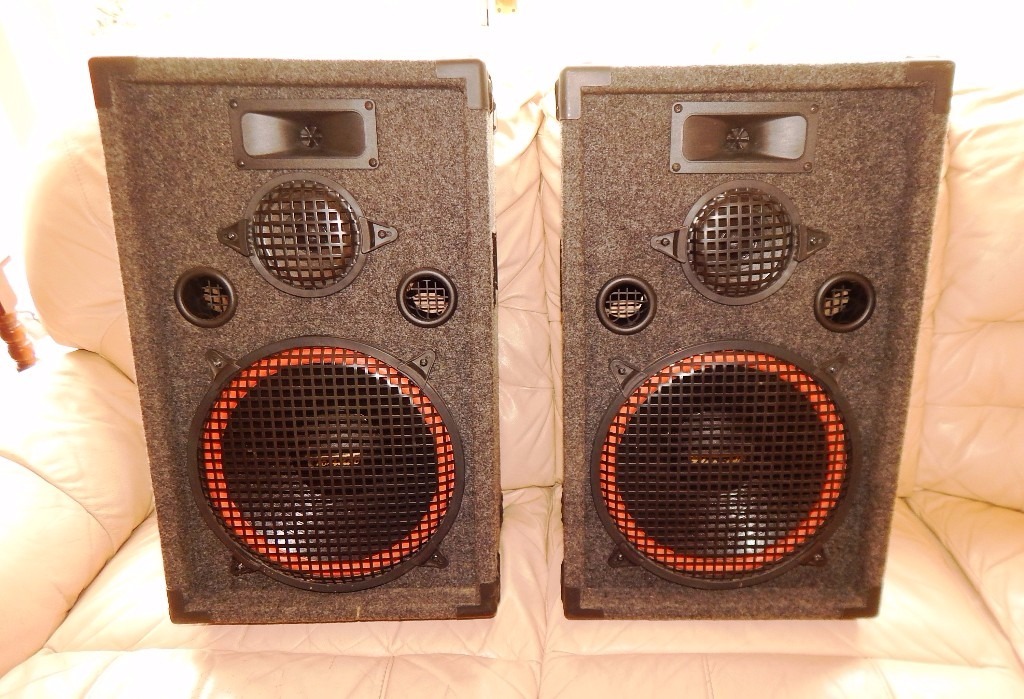 Pair of Tornado 12" Inch 3Way Passive Speakers Karaoke DJ Disco PA