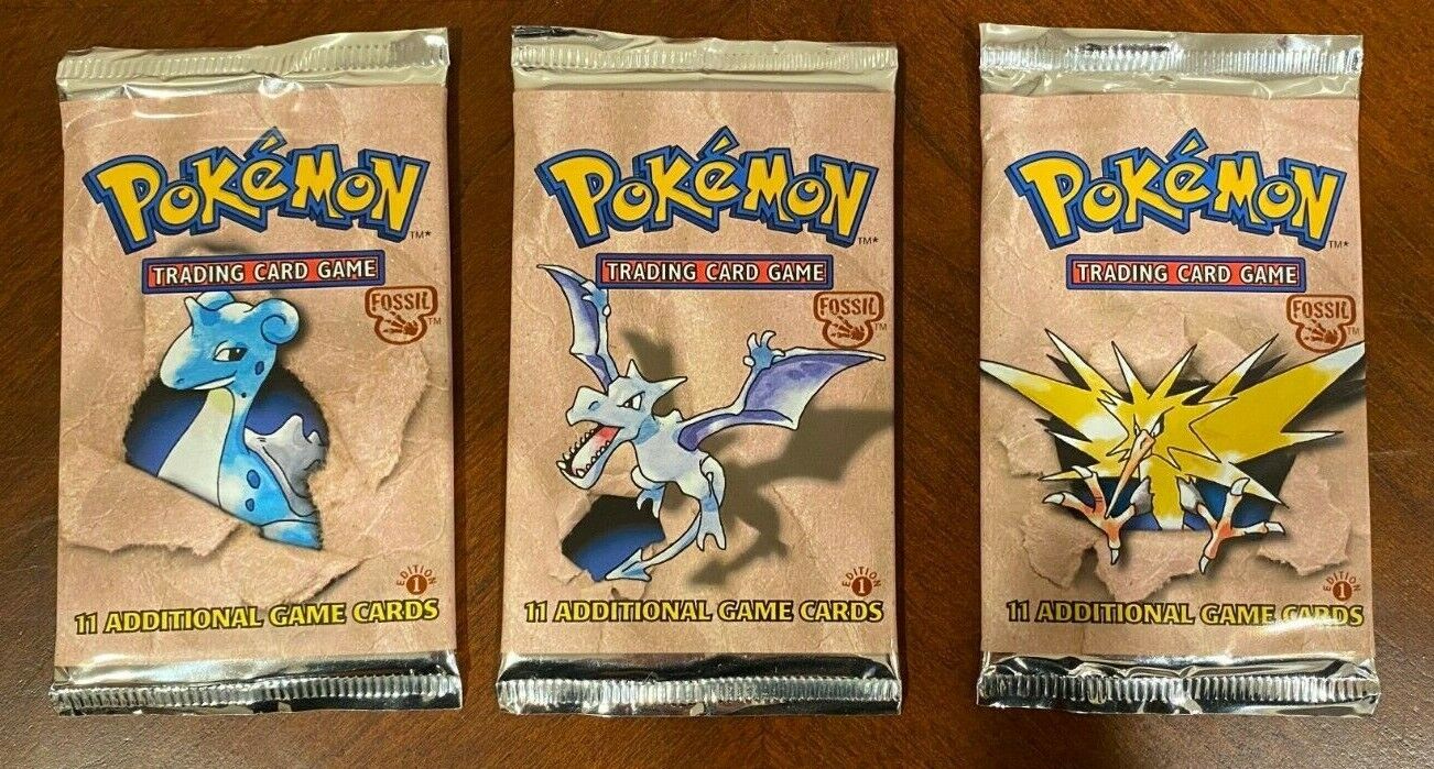 Pokemon 1st Edition Fossil Booster Pack - Factory Sealed Pokemon 1st Edition Fossil Booster Pack - Factory Sealed