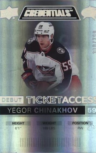 2021-22 Upper Deck Credentials - Yegor Chinakhov #119