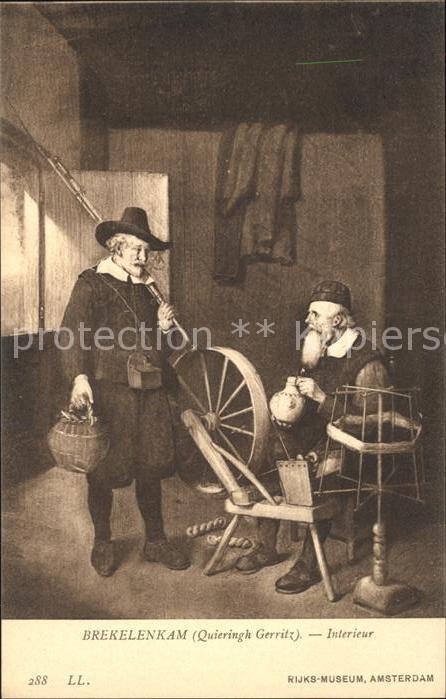 11782486 Kuenstlerkarte Quieringh Gerritz Brekelenkam Interieur Nr. 288 Kuenstle