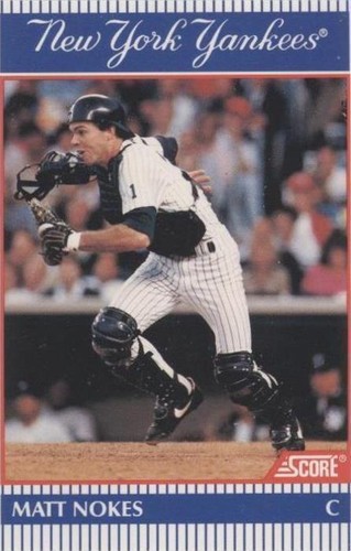 1990 Score NatWest Banks New York Yankees - Matt Nokes #24
