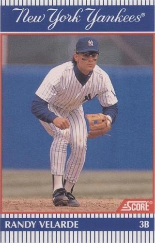 1990 Score NatWest Banks New York Yankees - Randy Velarde #27