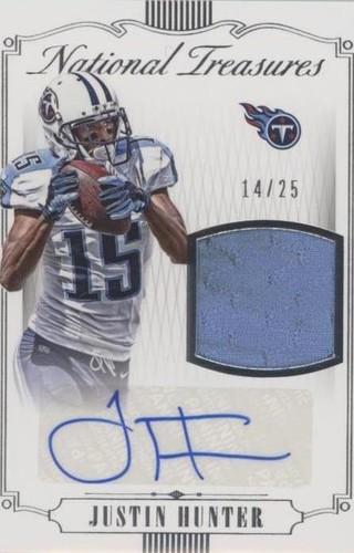 2015 Panini National Treasures Justin Hunter #MS-JH