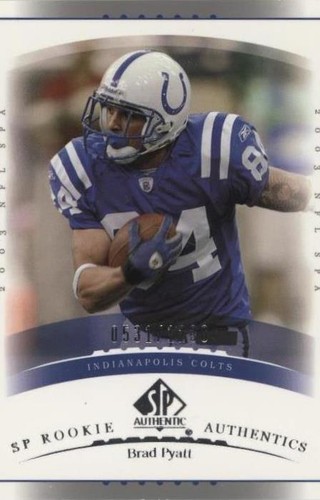 2003 SP Authentic Brad Pyatt #210