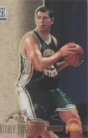 1996-97 Score Board Autographed Basketball - Vitaly Potapenko #20