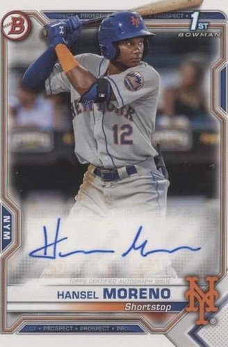 2021 Bowman - Hansel Moreno #PAPR-HM