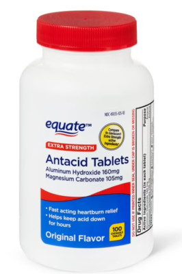 Equate Extra Strength Antacid, Upset Stomach, Chewable Tablets