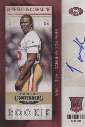 2013 Panini Contenders Cornellius Carradine #123