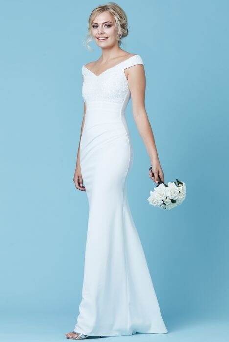 Simple And Classic Wedding Dress Size 8 Goddiva New In
