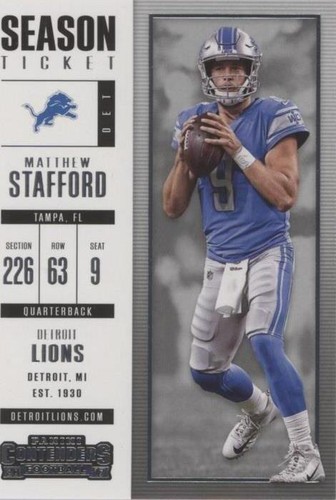 2017 Panini Contenders Matthew Stafford #28