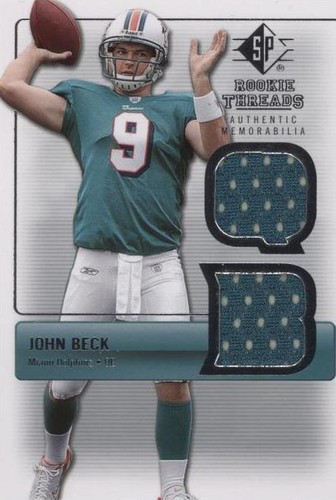 2007 SP Rookie Threads John Beck #RT-JB