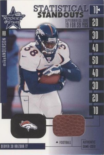 2001 Leaf Rookies & Stars Mike Anderson #SS-10