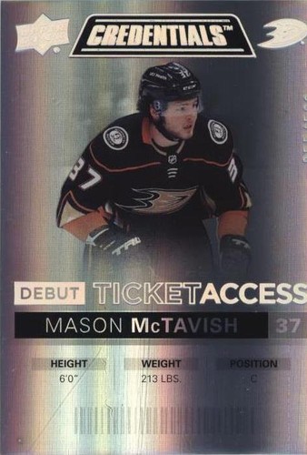 2021-22 Upper Deck Credentials - Mason McTavish #140