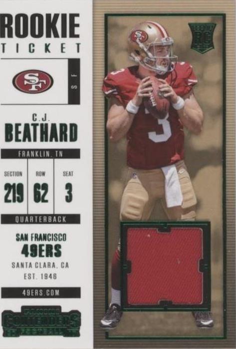 2017 Panini Contenders C.J. Beathard #SW-7