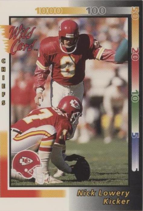 1992 Wild Card Nick Lowery #79