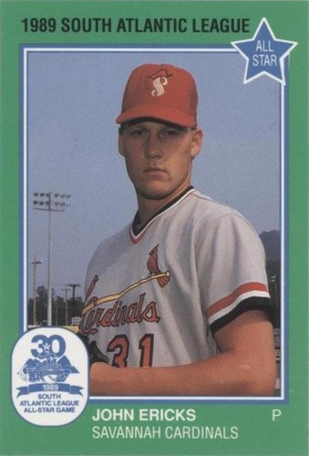 1989 Grand Slam South Atlantic League All-Stars - John Ericks #36
