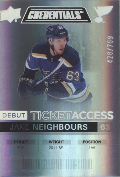 2021-22 Upper Deck Credentials - Jake Neighbours #115