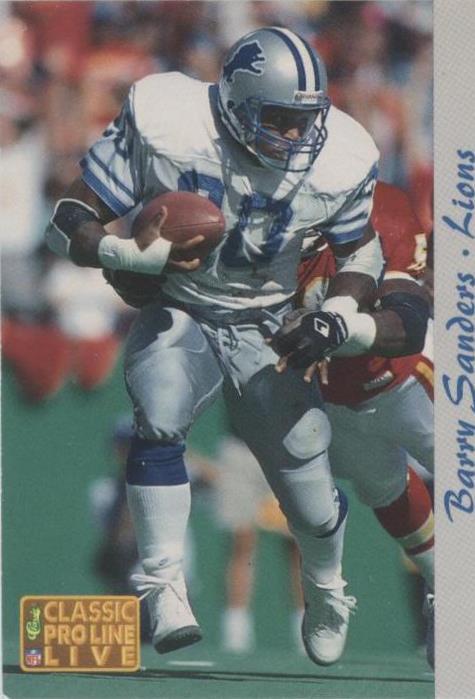 1993 Classic Pro Line Live Barry Sanders #81