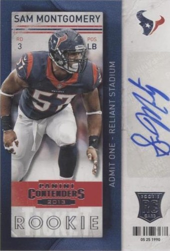 2013 Panini Contenders Sam Montgomery #180