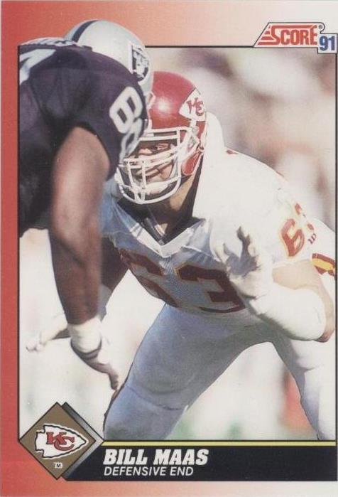 1991 Score Bill Maas #126