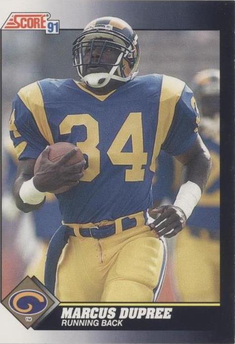 1991 Score Marcus Dupree #457