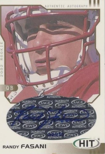 2002 SAGE Hit Randy Fasani #H12