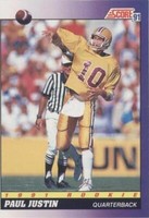 1991 Score Paul Justin #566