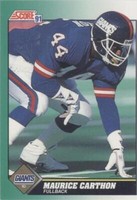 1991 Score Maurice Carthon #304