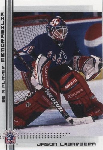 2000-01 In the Game Be A Player Memorabilia - Jason LaBarbera #453