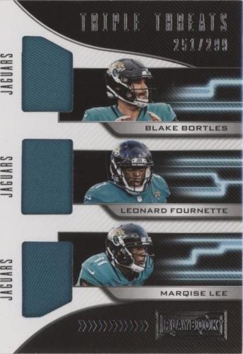 2018 Panini Playbook Blake Bortles Leonard Fournette Marqise Lee #TT-3