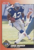 1991 Score Chris Warren #439