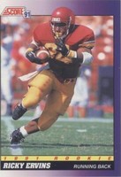 1991 Score Ricky Ervins #582