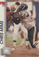 1992 Pro Set Chris Mims #640