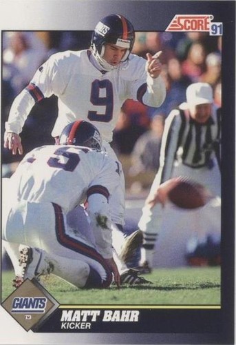 1991 Score Matt Bahr #481