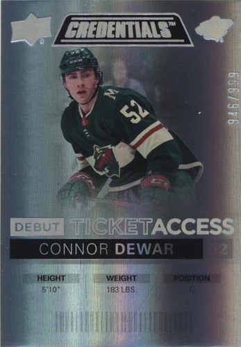 2021-22 Upper Deck Credentials - Connor Dewar #77