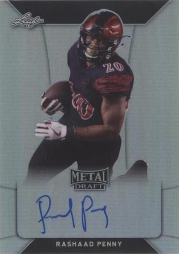 2018 Leaf Metal Draft Rashaad Penny #BA-RP1