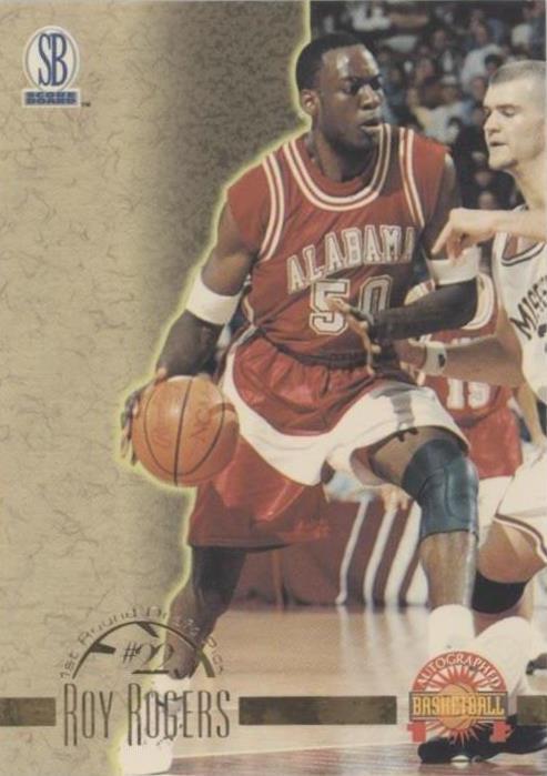 1996-97 Score Board Autographed Basketball - Roy Rogers #14